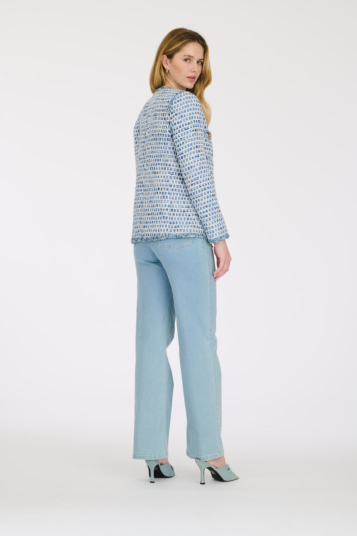 Weill Veste En Tweed Effet Jean