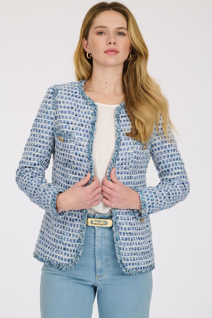 weill Veste en tweed effet jean