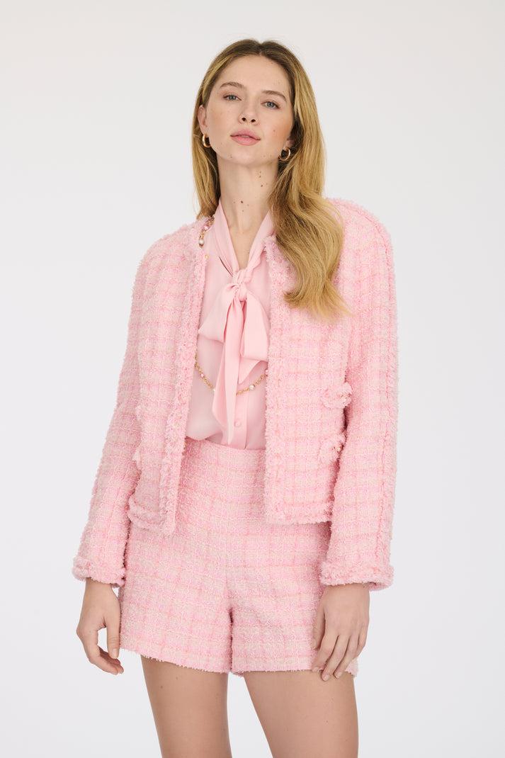 Weill Veste En Tweed Frangé
