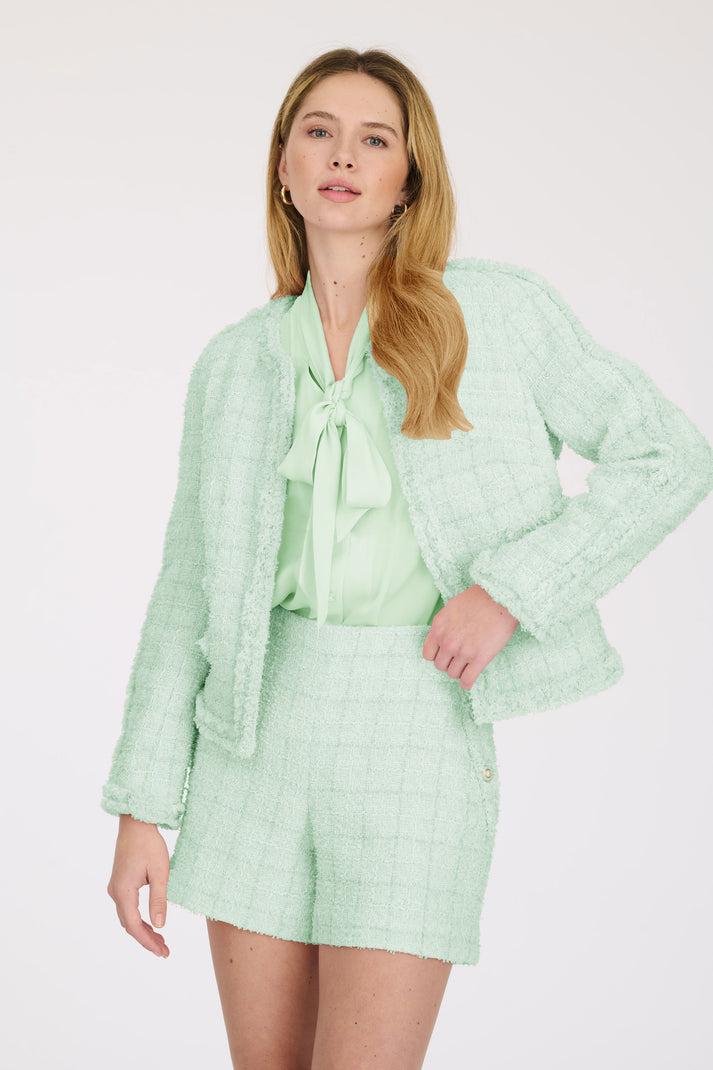 Weill Veste En Tweed Frangé