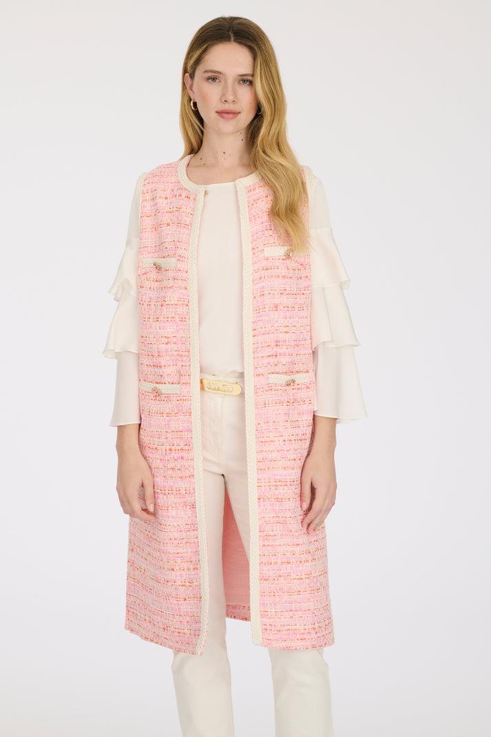 Weill Veste Longue En Tweed Fantaisie