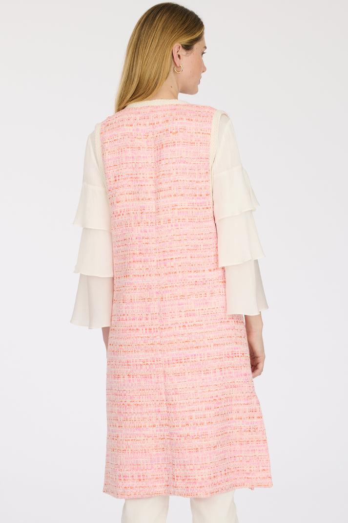 Weill Veste Longue En Tweed Fantaisie
