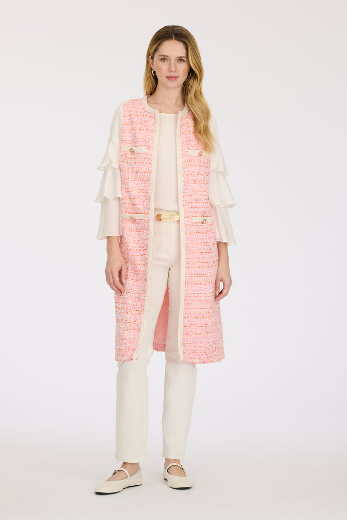 weill Veste longue en tweed fantaisie