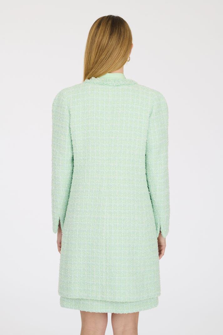 Weill Veste Longue En Tweed Frangé
