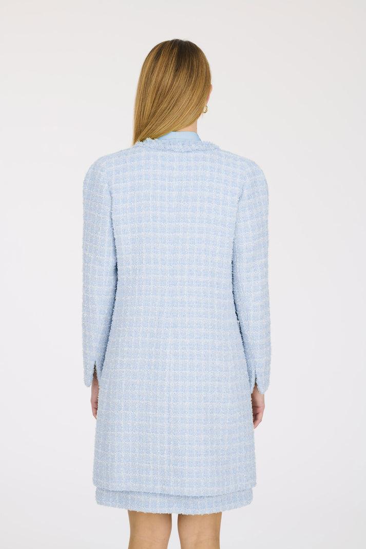 Weill Veste Longue En Tweed Frangé