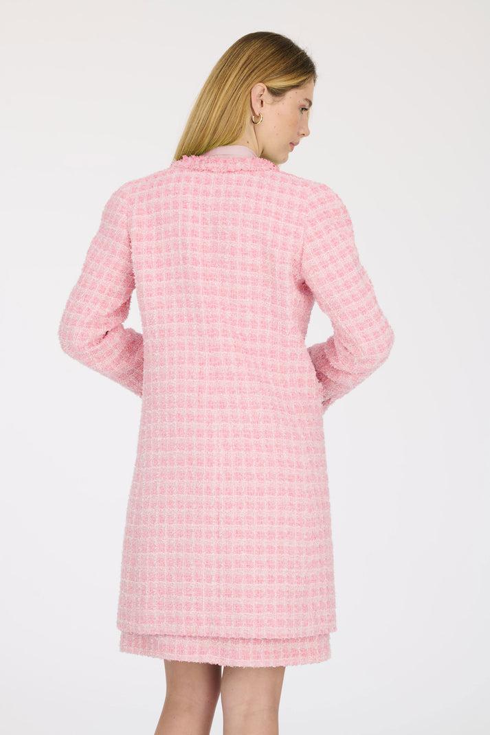 Weill Veste Longue En Tweed Frangé