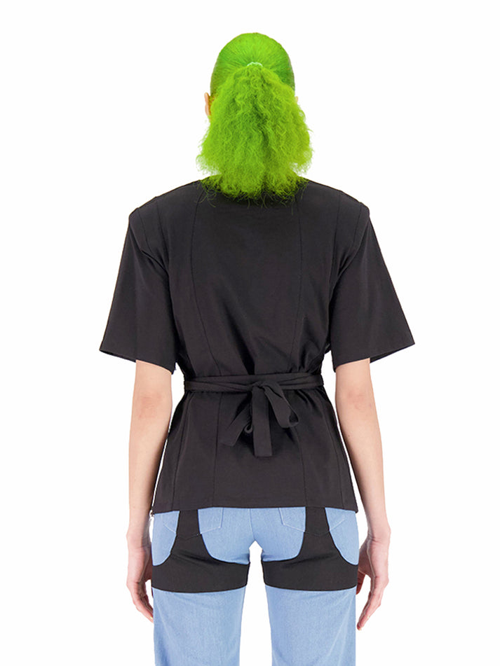 Weinsanto ASYMETRICAL DRAPED TEE-SHIRT