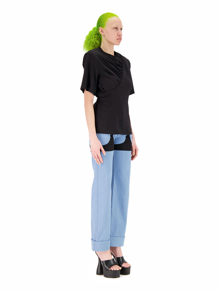 Weinsanto ASYMETRICAL DRAPED TEE-SHIRT