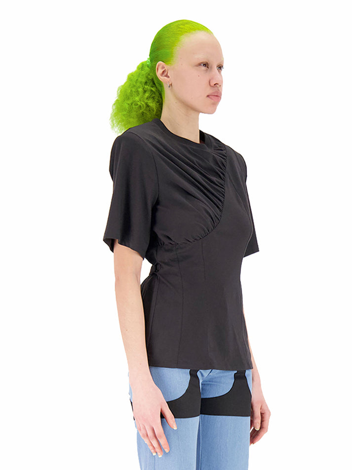 weinsanto ASYMETRICAL DRAPED TEE-SHIRT