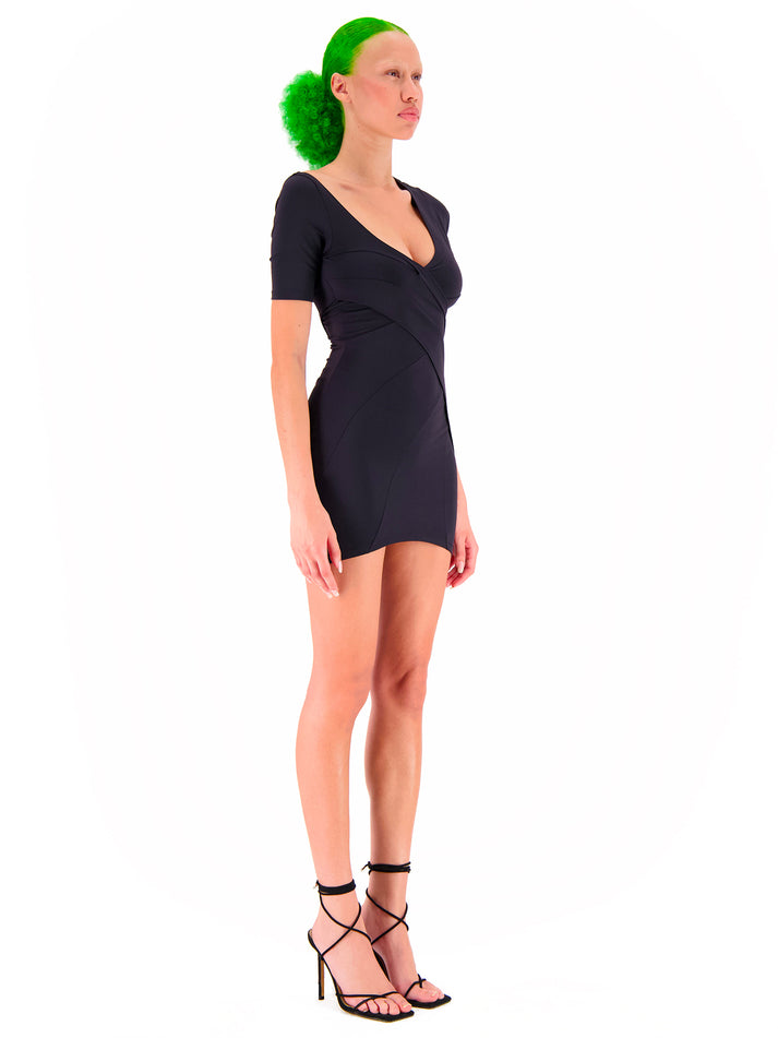 weinsanto ASYMMETRICAL BLACK DRESS