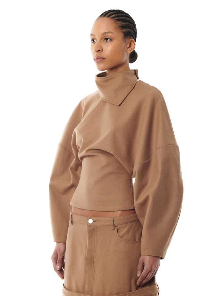 Weinsanto CAMEL WOOL RIDING TOP