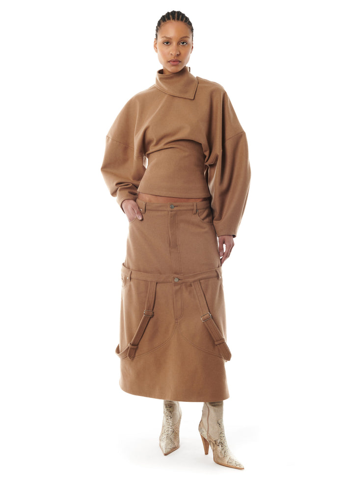 Weinsanto CAMEL WOOL RIDING TOP