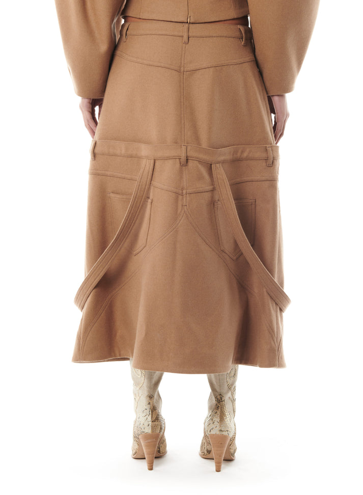 Weinsanto CAMEL WOOL SKIRT