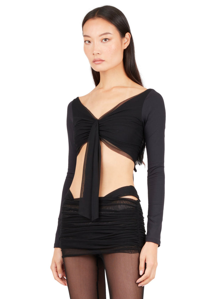 weinsanto CROP TOP WITH DRAPED TIE