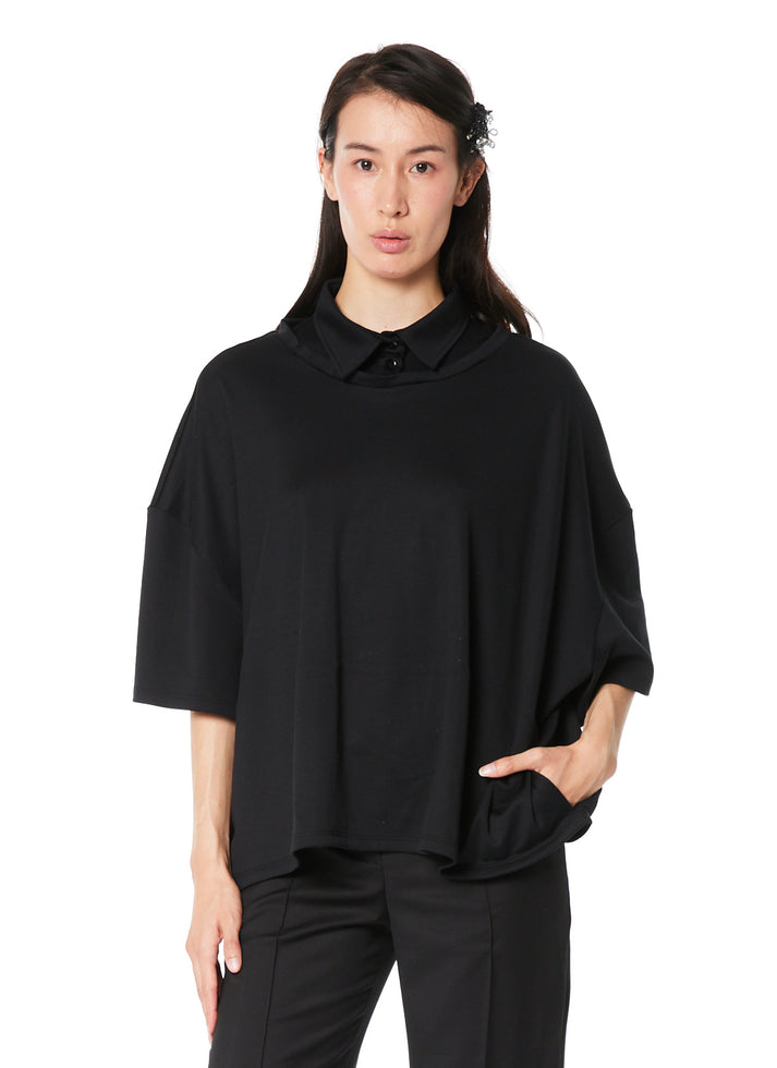 weinsanto DOUBLE COLLAR OVERSIZED T-SHIRT