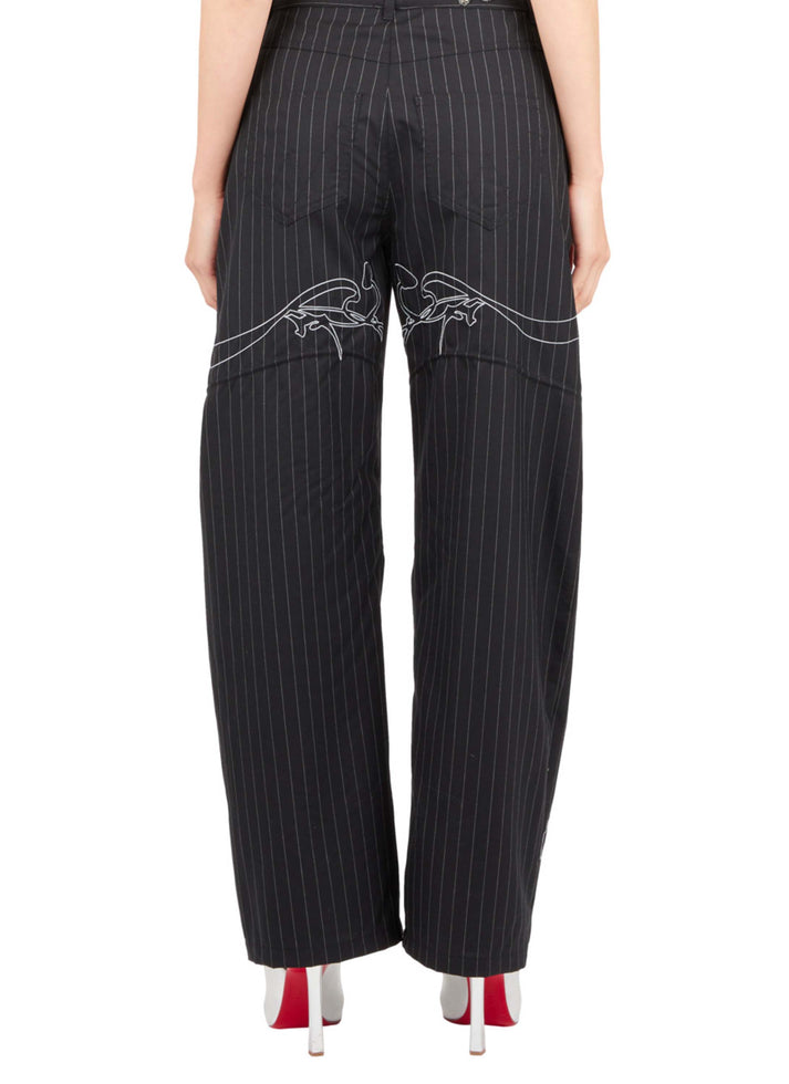 Weinsanto EMBROIDERED BOYISH TROUSERS