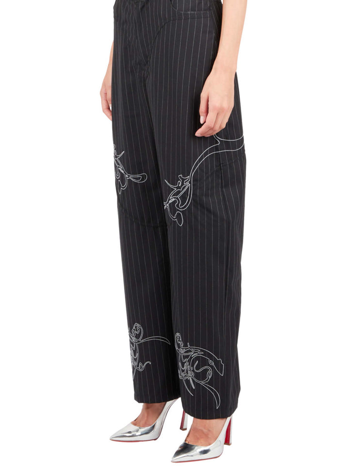 weinsanto EMBROIDERED BOYISH TROUSERS