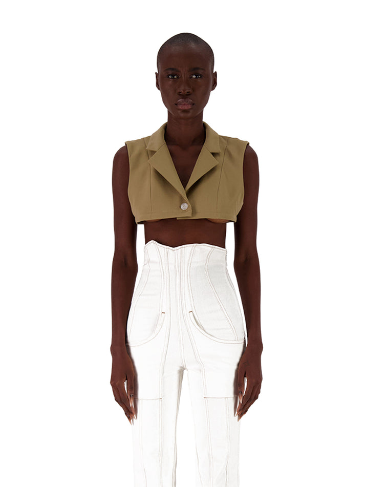 Weinsanto FITTED SLEEVELESS BLAZER/COAT