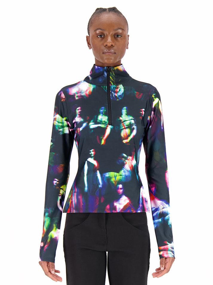 weinsanto HIGH NECK PRINTED TOP