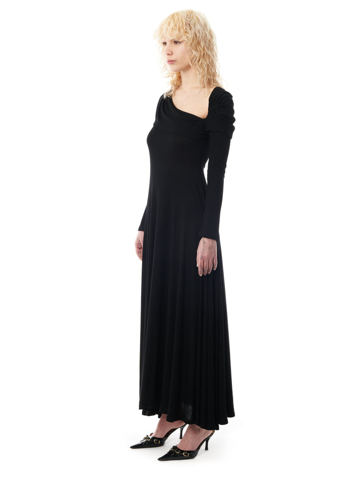 weinsanto LONG ASYMMETRICAL NECKLINE DRESS