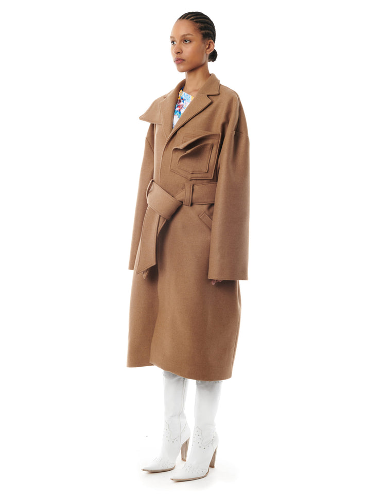 Weinsanto LONG CAMEL WOOL COAT