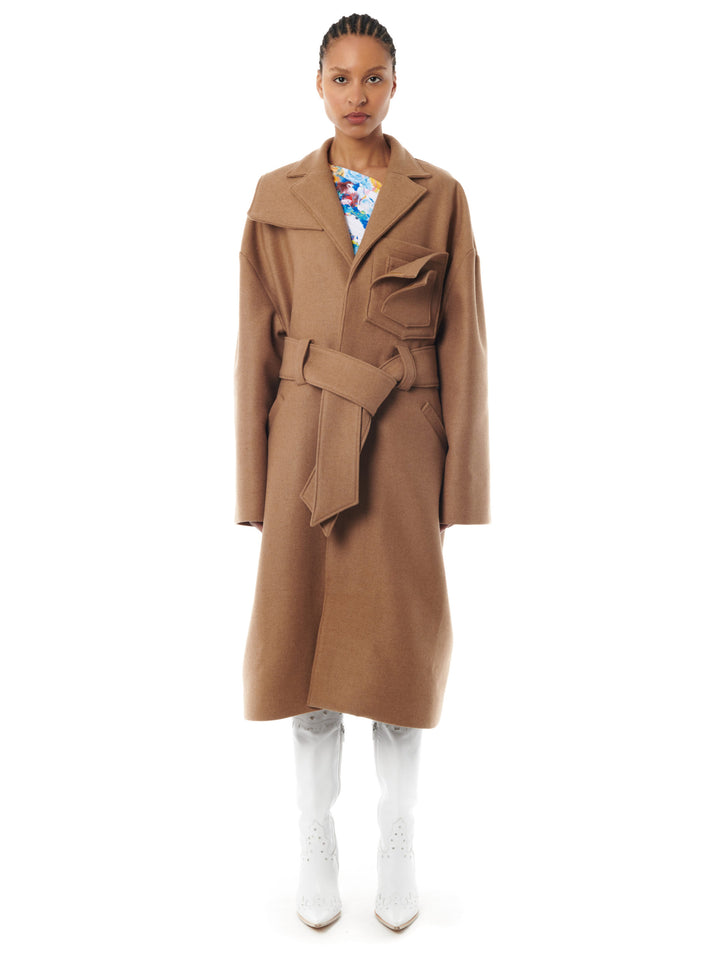 Weinsanto LONG CAMEL WOOL COAT
