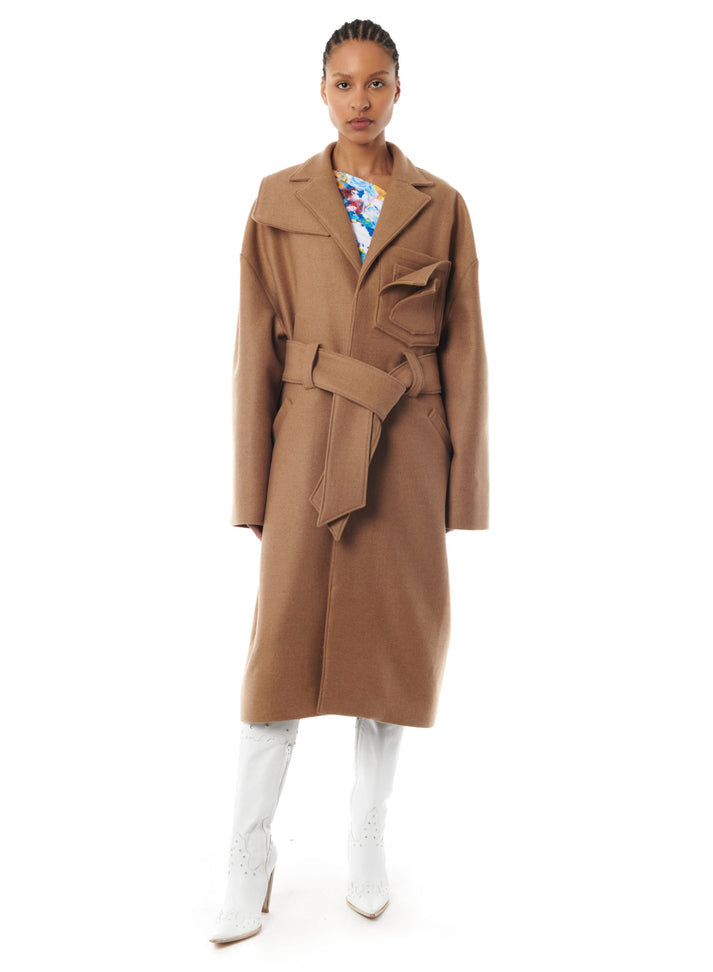 weinsanto LONG CAMEL WOOL COAT