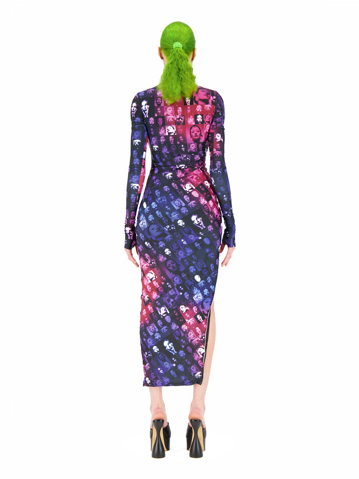 Weinsanto LONG FITTED PRINTED DRESS