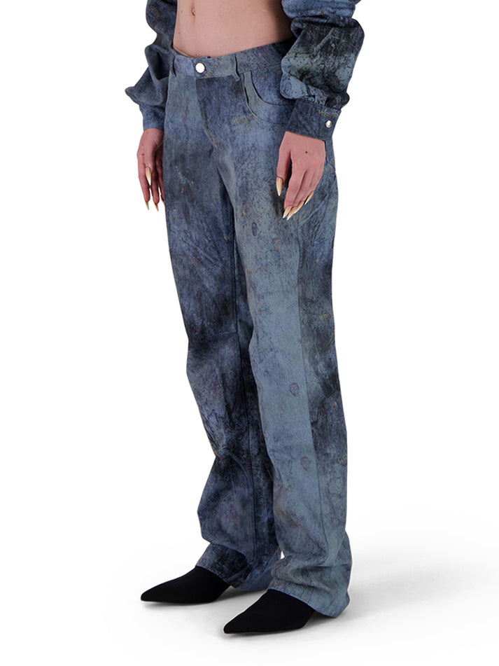 weinsanto LOW RISE PRINTED DENIM PRINT