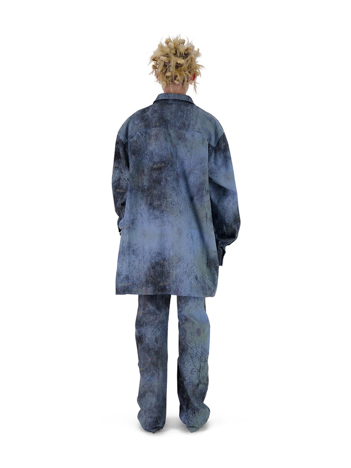 Weinsanto OVERSIZED DENIM PRINTED SHIRT