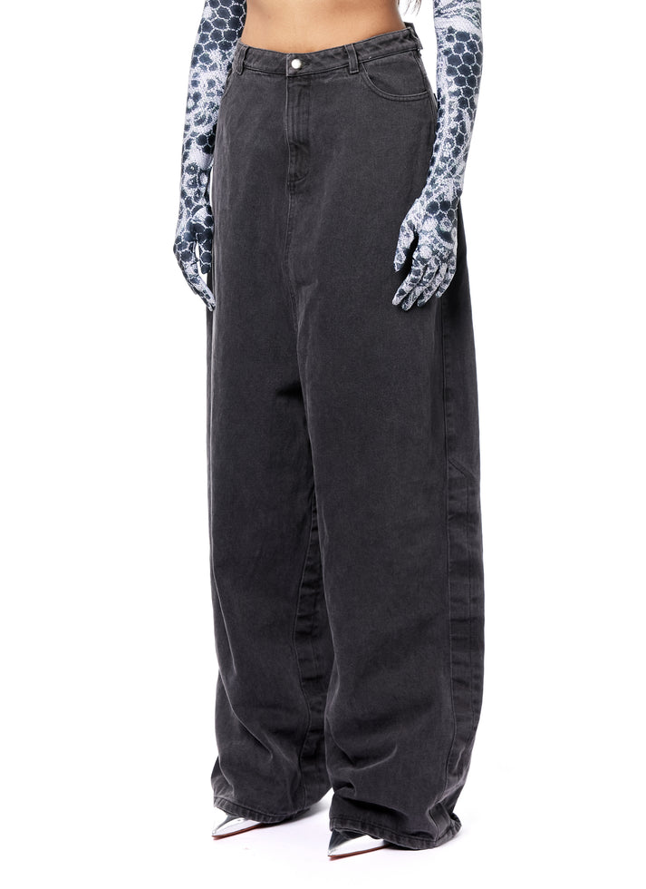 Weinsanto OVERSIZED WASHED DENIM TROUSERS