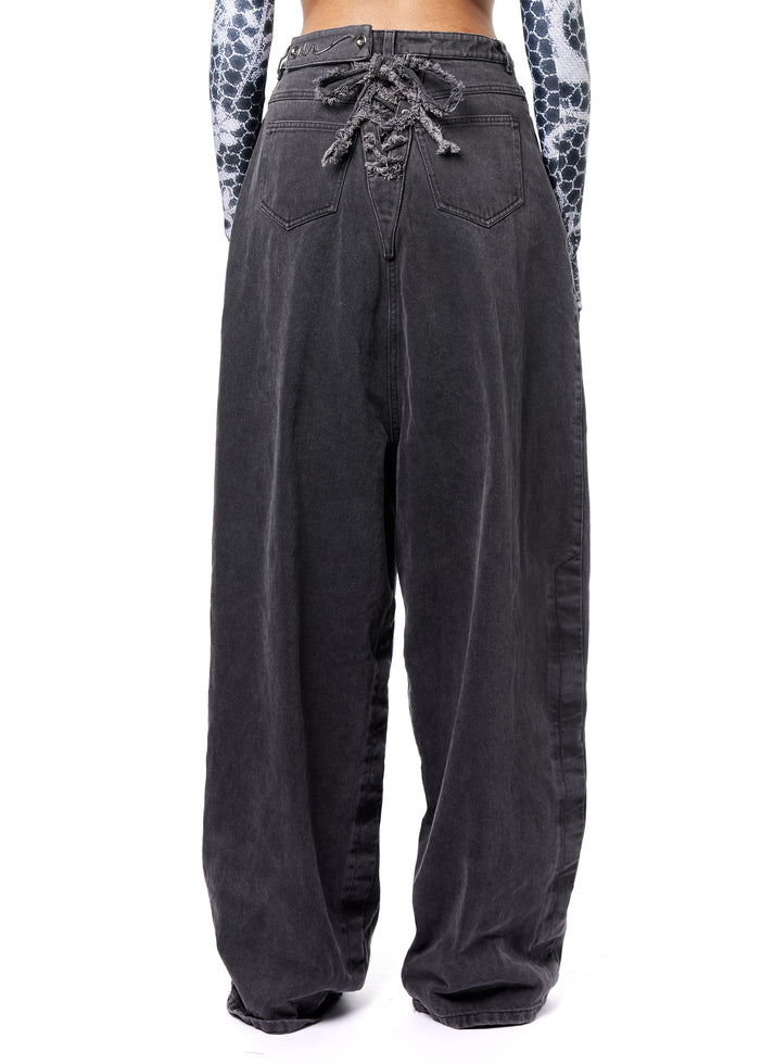 Weinsanto OVERSIZED WASHED DENIM TROUSERS