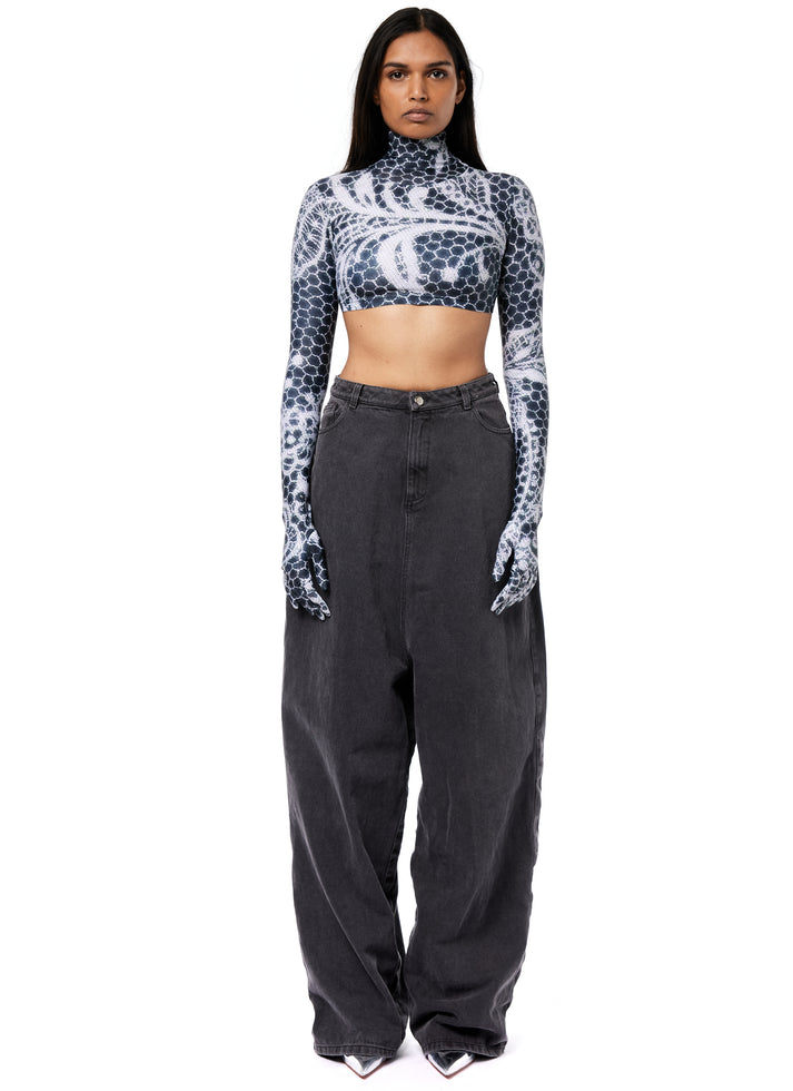 Weinsanto OVERSIZED WASHED DENIM TROUSERS
