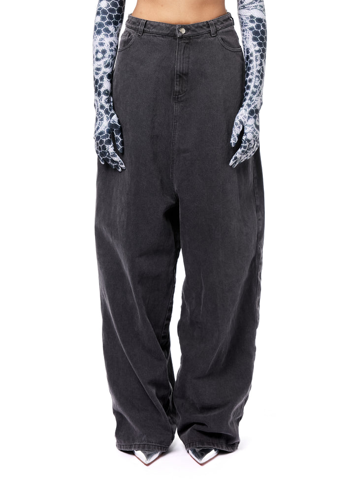 weinsanto OVERSIZED WASHED DENIM TROUSERS
