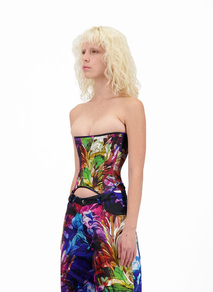 Weinsanto PRINTED CUTOUT CORSET