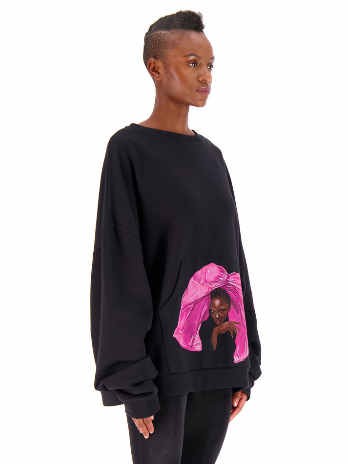weinsanto PRINTED OVERSIZE SWEATER