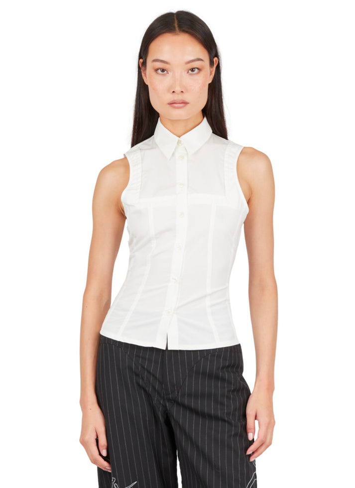weinsanto SLEEVELESS BUTTON-UP TOP