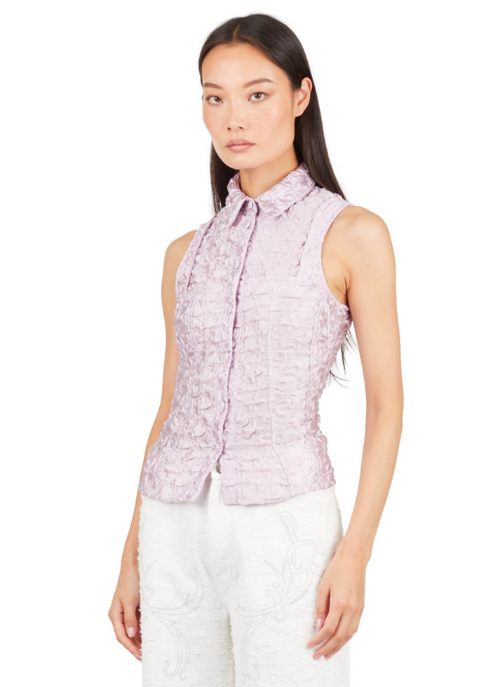 weinsanto SLEEVELESS BUTTON-UP TOP