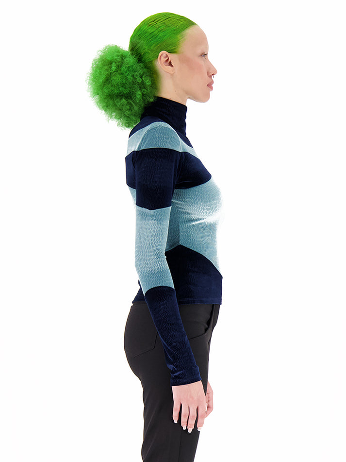 Weinsanto STRETCH VELVET TURTELNECK TOP