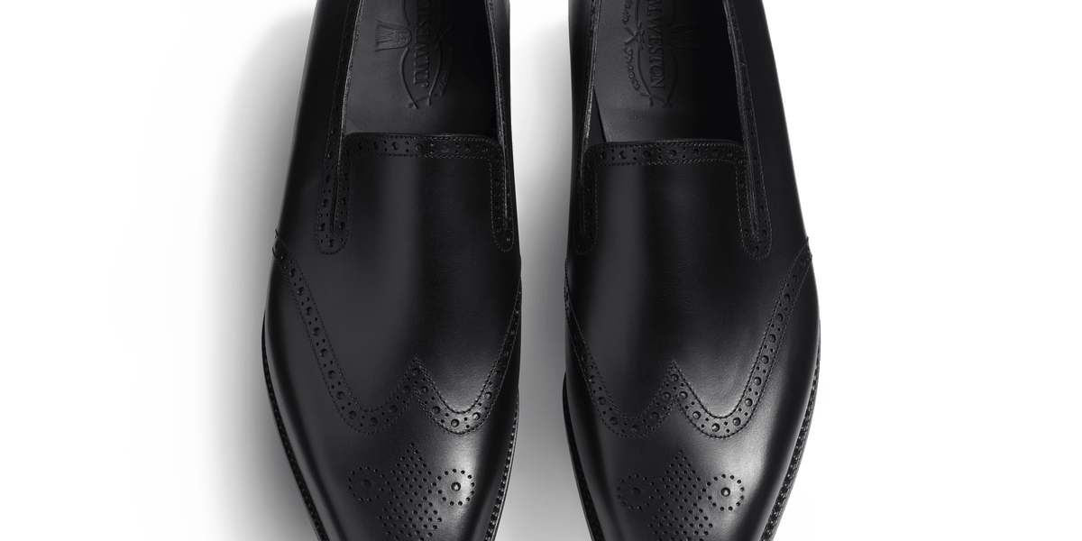 Weston Mocassin One Cut Perforé Fusain