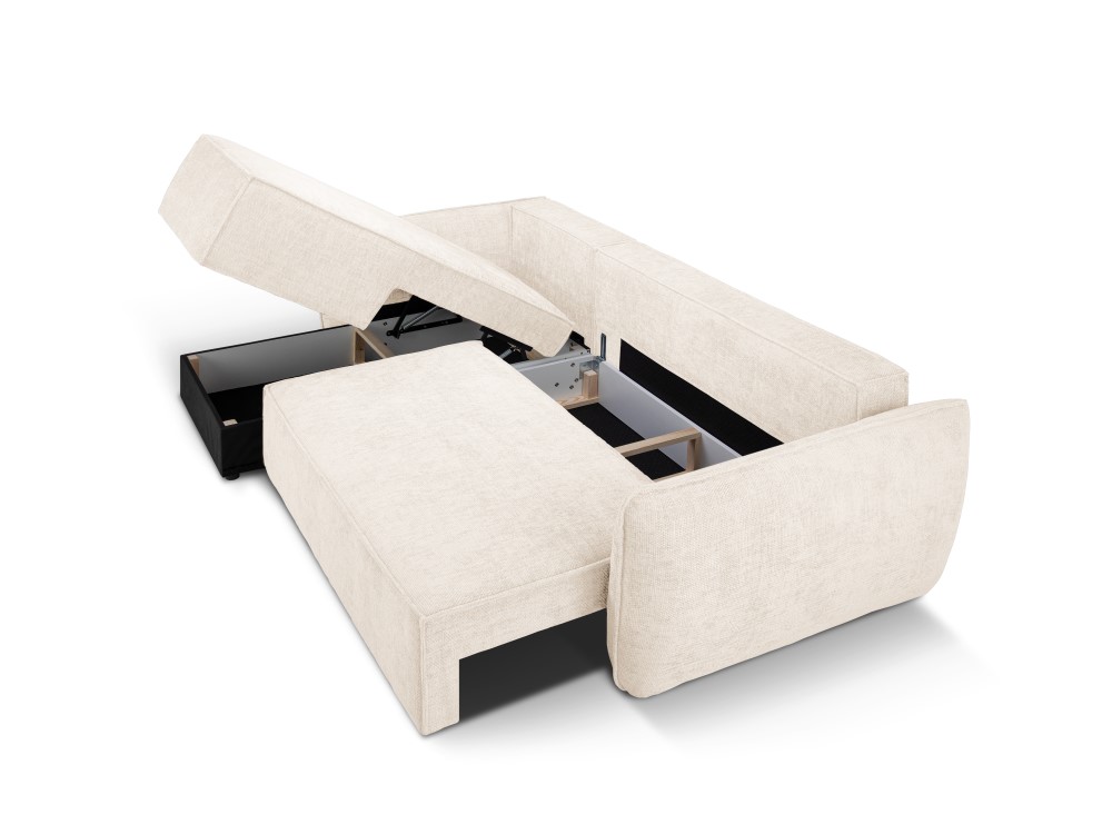 Windsor & Co Eris - Canapé D'angle Convertible Avec Coffre De Rangement 4 Places