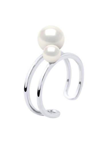 wk Bague Perle de Culture d'Eau Douce Ronde Argent 925 Millièmes wk Bague Perle de Culture d'Eau Douce Ronde Argent 925 Millièmes