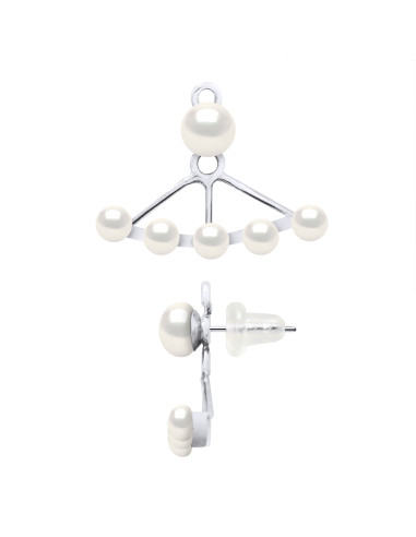 wk Boucles d'oreilles Eau douce Argent 925 Millièmes