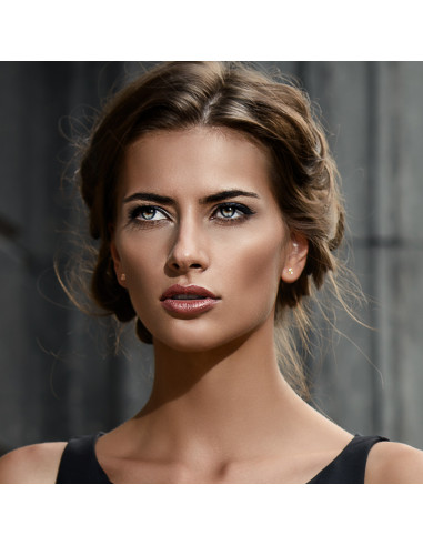 Wk Boucles D'Oreilles Perle De Culture D'Eau Douce Ronde 2mm Blanc Naturel Or 750 Millièmes Système Poussettes