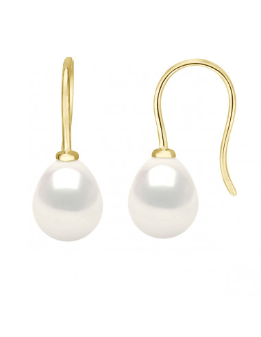 wk Boucles d'Oreilles Perle de Culture d'Eau Douce Ronde Or 750 Millièmes