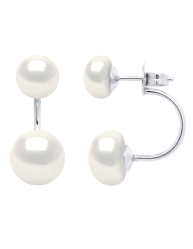 wk Boucles d'Oreilles Perles de Culture d'Eau Douce Baroque Argent 925 Millièmes