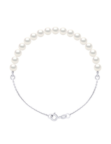 wk Bracelet Love Chained Perles Rondes - Argent 925 Millièmes