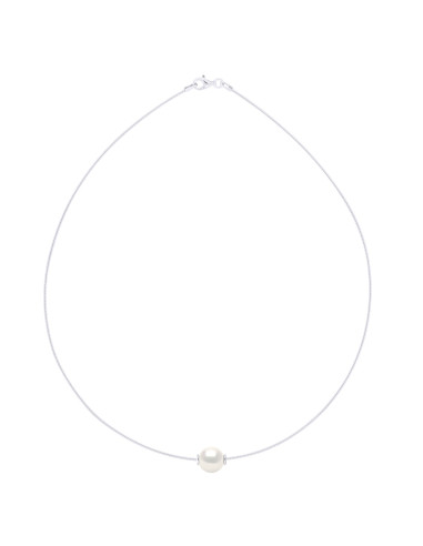 wk Bracelet Maille serpentine et manchons en Argent 925 millièmes Perle Eau Douce