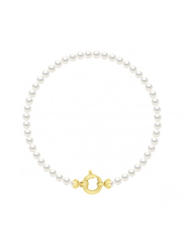 wk Bracelet Perle de Culture d'Eau Douce Ronde Or 375 Millièmes