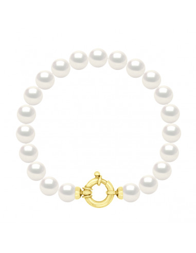 wk Bracelet Perle de Culture d'Eau Douce Ronde Or 375 Millièmes